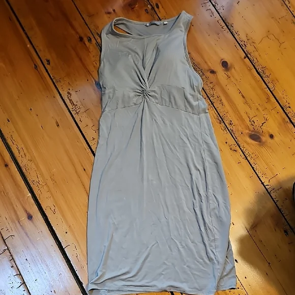 Athleta | Dresses | Athleta Gray Ruched Sheath Dress | Poshmark